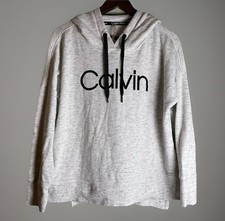 Calvin Klein Hoodie Sweatshirt Women's Size Large Logo Perfomance Raglan Sleeve
