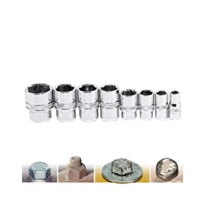 Powerbuilt 941322 8 Piece Metric Zeon Socket Set - with use for Sta... Fast Ship