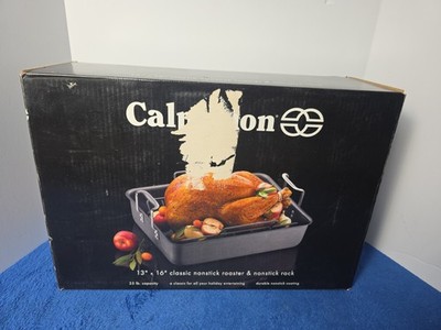 Nonstick Rack-Calphalon Hard Anodized Classic Nonstick 16-Inch Roaster w  NIB