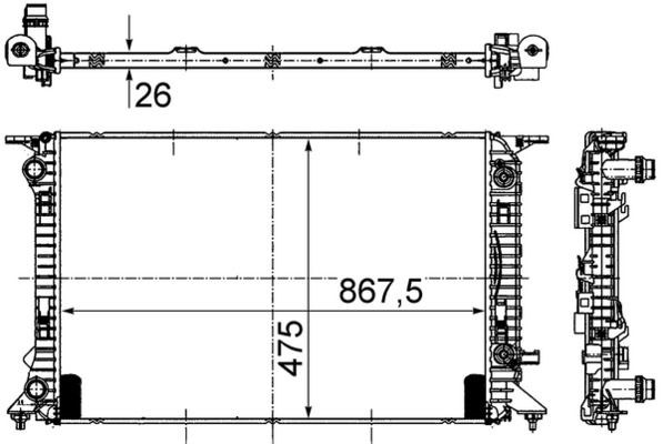 Mahle KüHler, MotorküHlung CR 910 000S FüR Audi Porsche-image