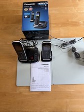 Panasonic KX-TGJ422 Twin Handset Cordless Phone Black & Silver