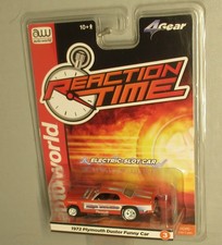 "NEW" AW 4 GEAR REL 2 '72 RED PLYMOUTH DUSTER FUNNY CAR HO SLOT CAR