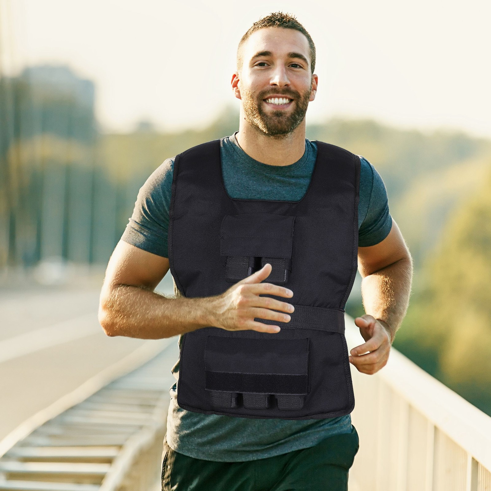 HOMCOM 30 kg Chaleco de entrenamiento Chaleco con pesas Entrenamiento de fuerza Oxford Hierro Negro