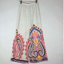 Y2K Medium Pants Wide Leg Bohemian Hippie Festival Bright Bold Paisley Boho