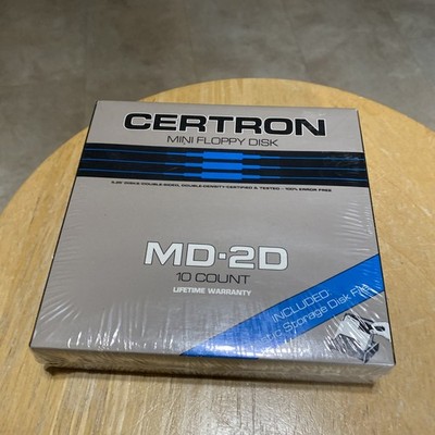 CERTRON MD-2D 5.25  5 ¼  MINI FLOPPY DISK 10 COUNT Brand NEW Sealed