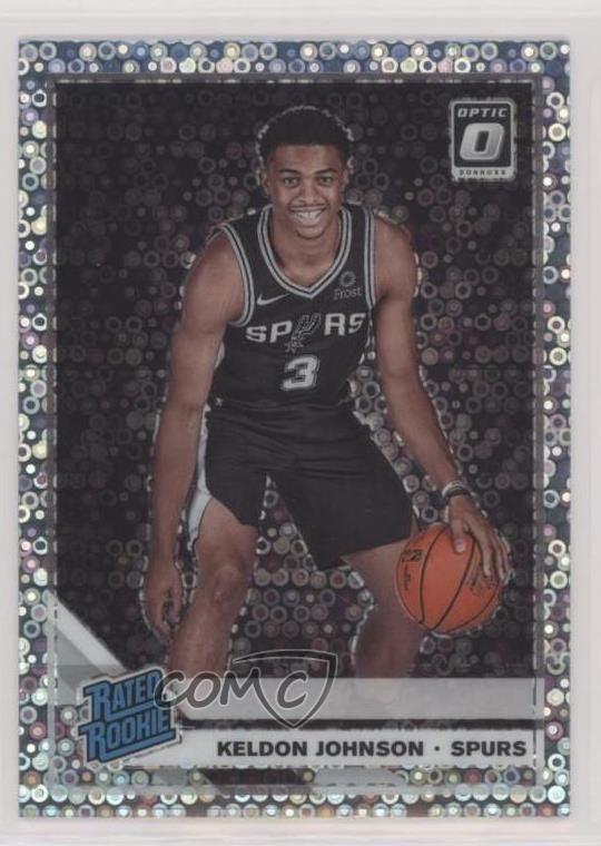 2019-20 Panini Donruss Optic Rated Rookie Fast Break Prizm Keldon Johnson #186