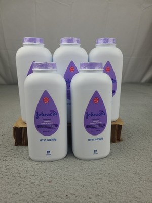 5x Johnson's Baby Powder Lavender Cornstarch 15 oz New Sealed
