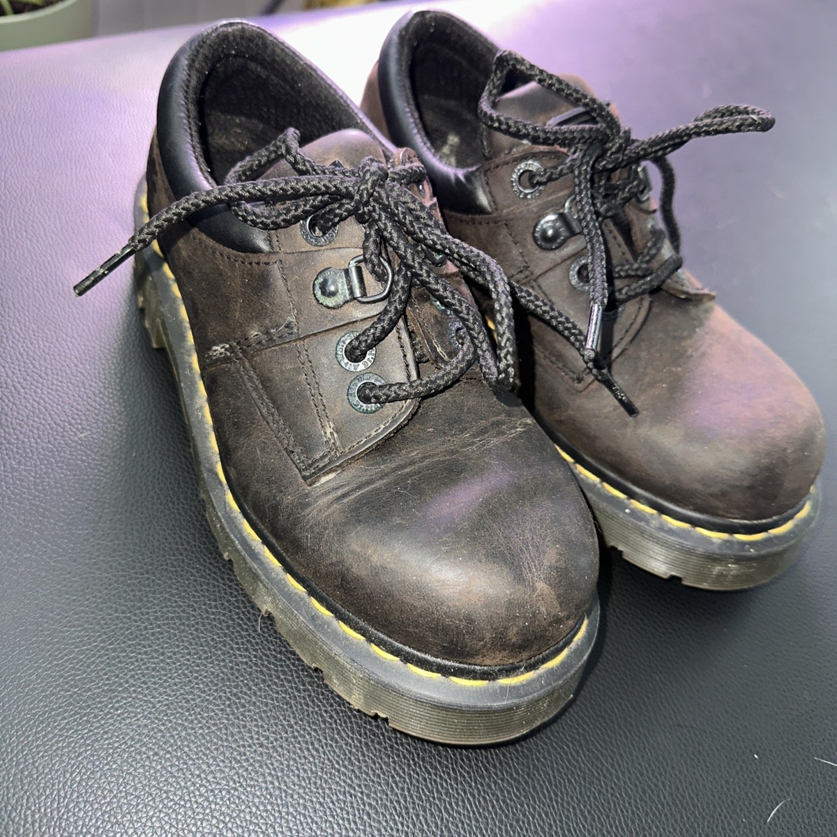 Like New Dr. Martens Industrial Work Shoes 2295 Extra Wide Greasy Slip On Work Boots in Black | Dr. Martens main image 2