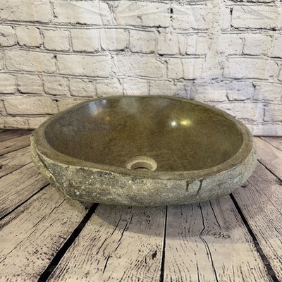 39 cm x 36 cm Waschbecken Bad Arbeitsplatte Wasch Fluss Stein Becken Waschbecken Nr 40