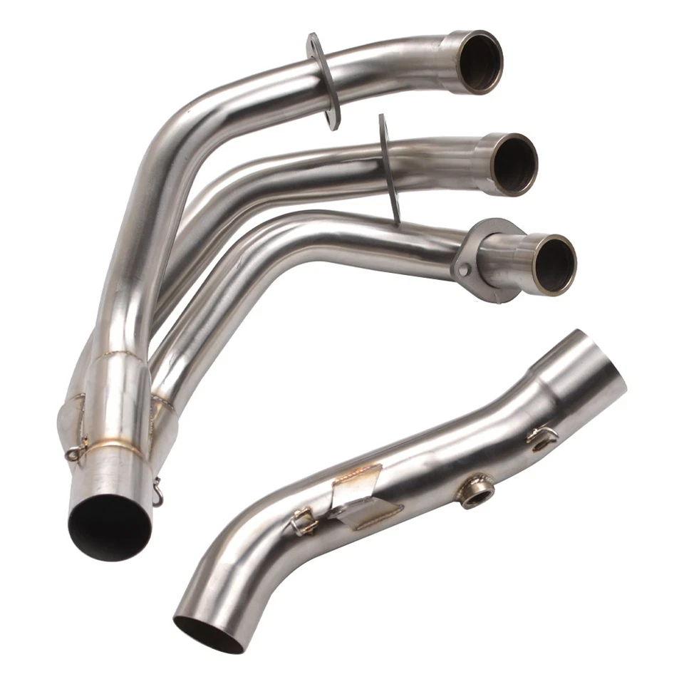 Se adapta a Yamaha MT09 FZ09 Tracer 900 sistema de escape tubo de enlace delantero tubo de cabezal 51 mm Foto 4 de 4