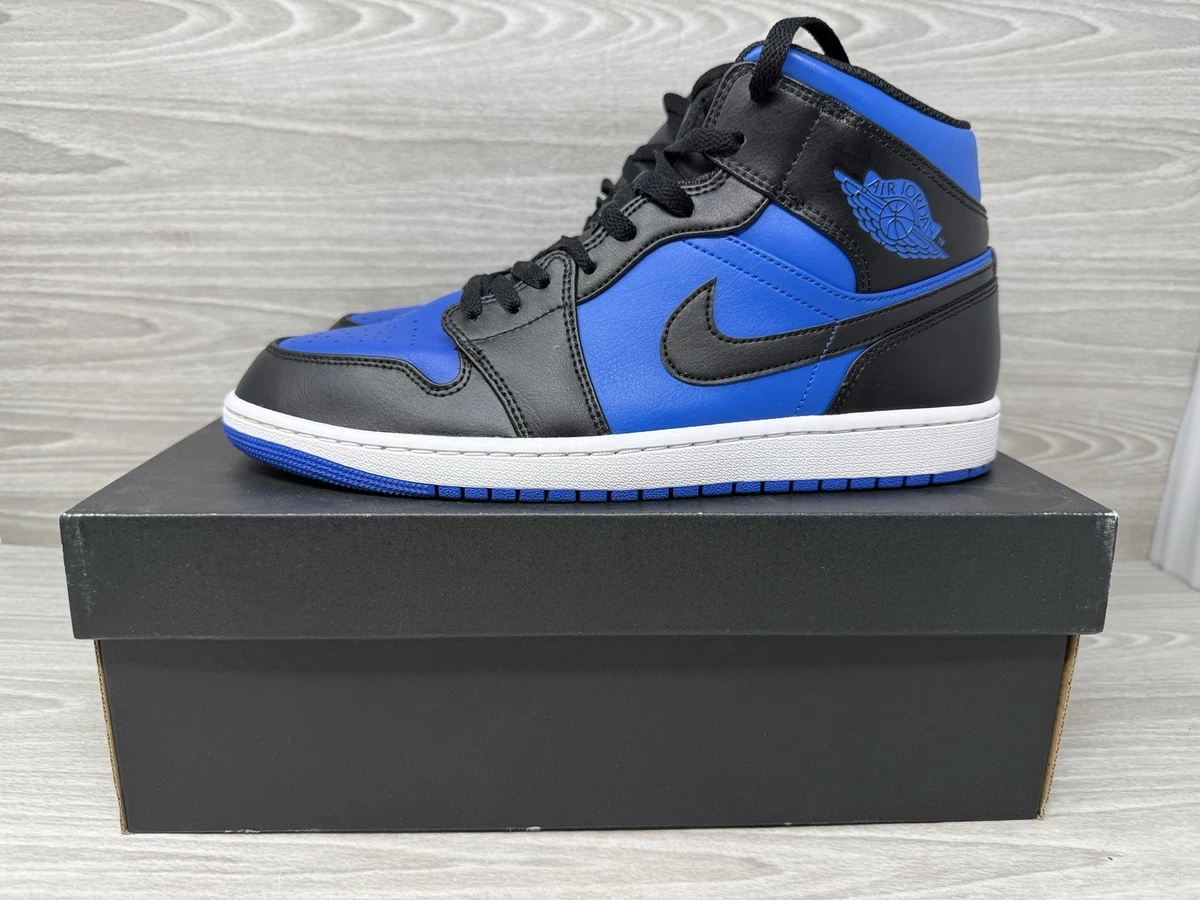 Jordan 1 Mid Black Royal Blue for Sale | Authenticity Guaranteed