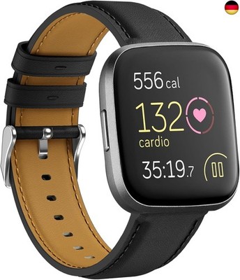 Elegantes Echtes Lederarmband für Fitbit Versa 2, Versa, Versa Lite und SE - 