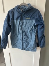 Columbia Youth Rain Zilla Jacket Zip Up Size Large 14/16 Fleece Lined RB3418