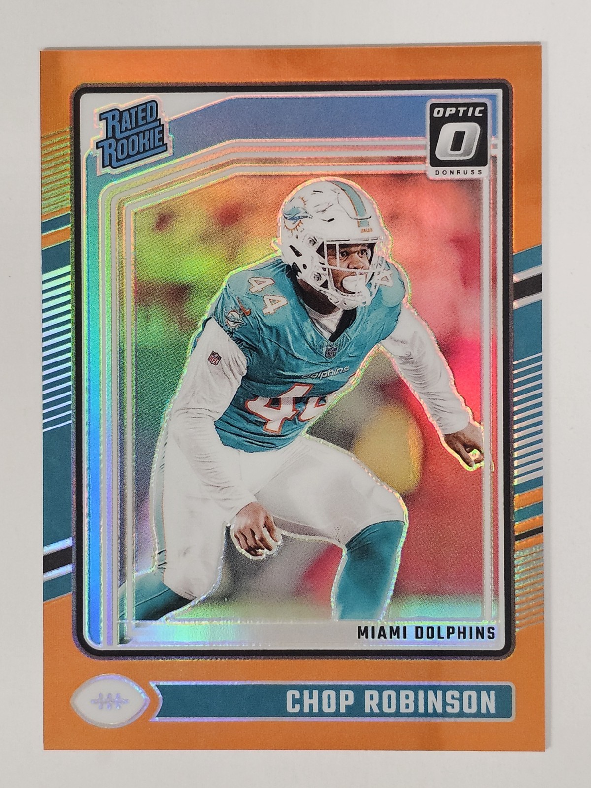 2024 Donruss Optic #219 Chop Robinson Rated Rookie Orange Prizm 186/249 RC