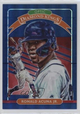 2020 Panini Donruss Optic FOTL Blue Pandora Prizm 18/99 Ronald Acuna Jr #8 0yj6