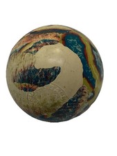 Vintage Rubber Super Ball Bouncy Ball Blue Lime Cream Marbleized 2  