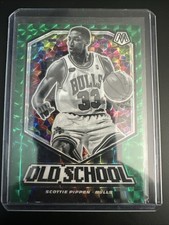 2019-20 Panini Mosaic - Old School Scottie Pippen #11 Green Mosaic Prizm