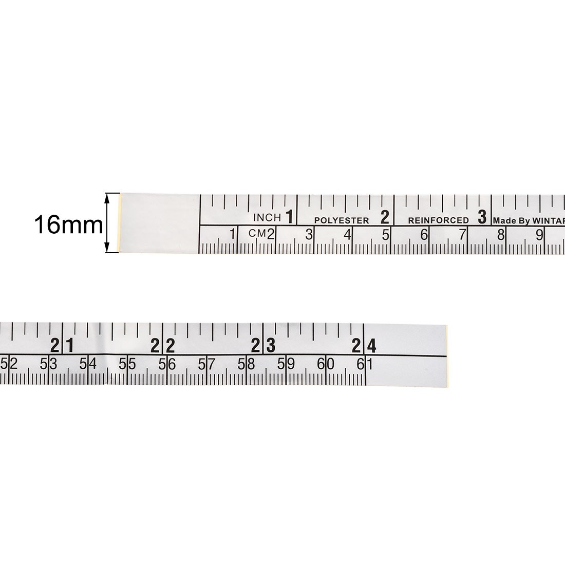Adhesive Backed Tape Measure 61cm 24 Inch Metric Measuring Tool 2pcs