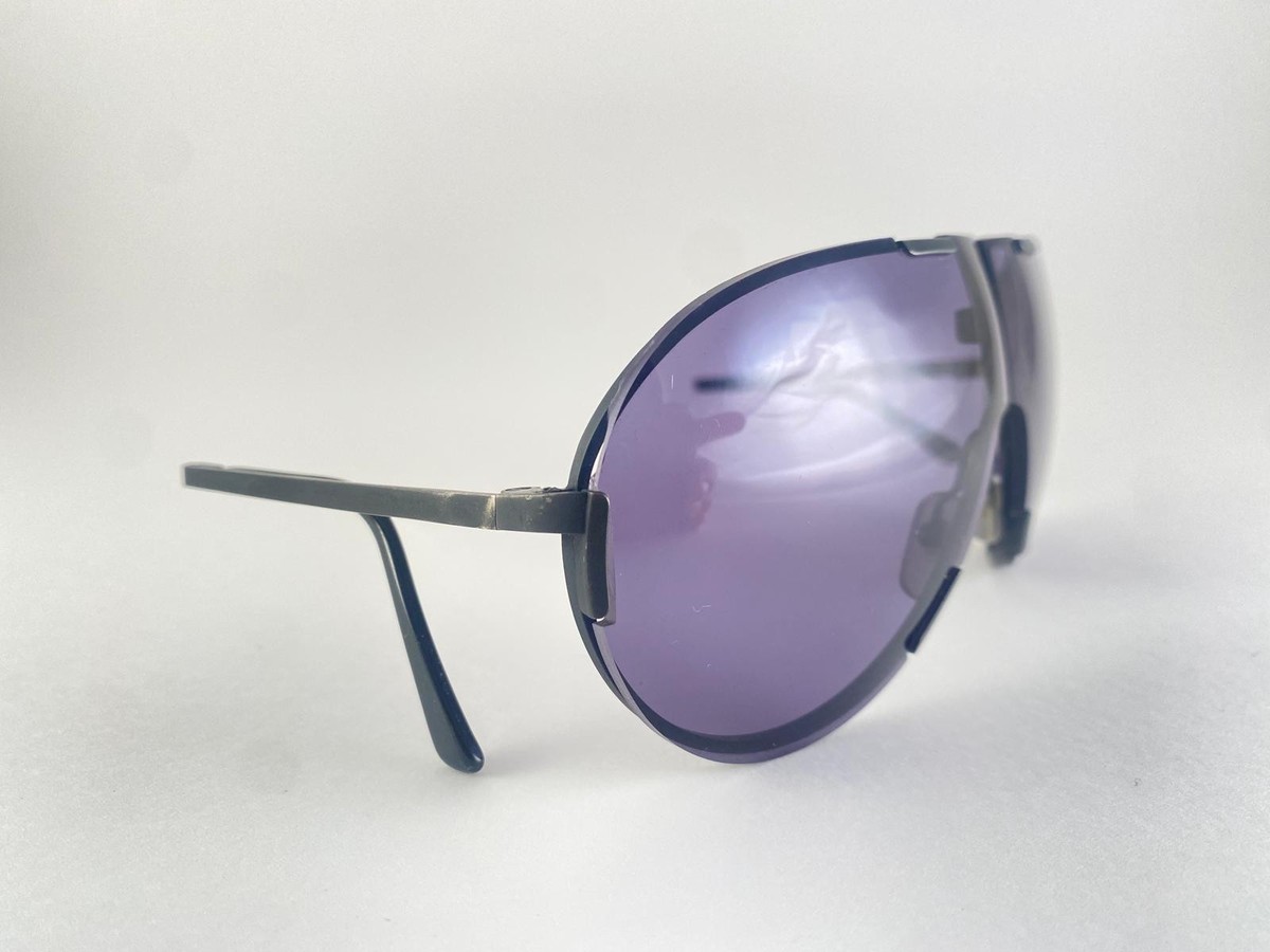 VINTAGE PORSCHE DESIGN FOLDABLE 5629 90 BLACK FRAME GREY LENS 1980