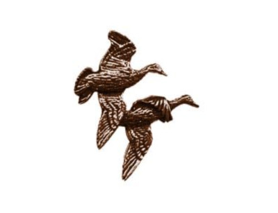B7 Pair of Ducks Copper colour On A Pin Badge Fine English Pewter lapel