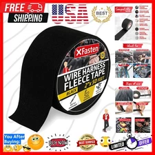 Wire Harness Tape 2 Inch X 50 Ft Residue-Free Cloth Electrical Felt Tape for Aut