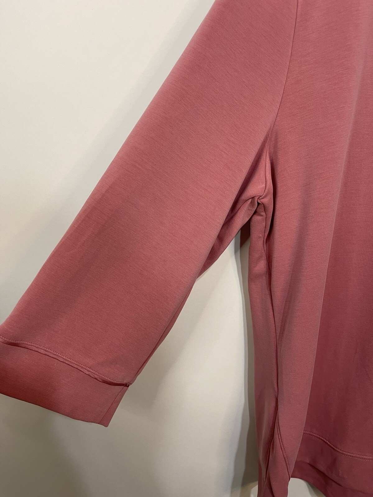 Chicos Zenergy Size 3 16/18 Sandwashed Pink Tunic Top Classic Fit 3/4