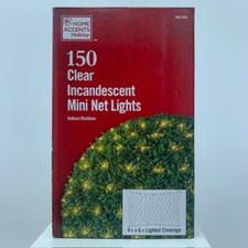 Home Accents Holiday 150 Clear Incandescent Mini Net Christmas Lights 4ft x 6 ft