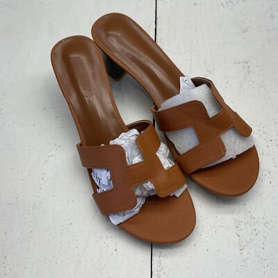 Cheng Sheng Brown H Band Strapy Slide Heels Women s Size 240 US 7.5