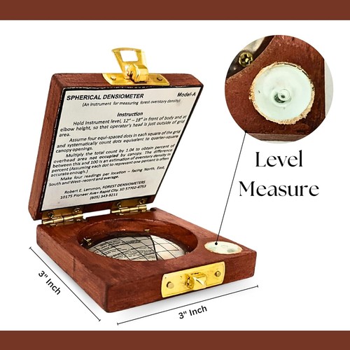 Vintage Scientfic Instrumente Krone Densiometer, Konvex Natur Holz Handarbeit - Bild 5 von 5