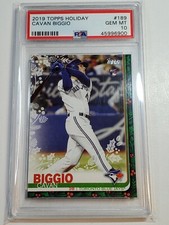 Cavan Biggio ⚾️ PSA 10 Gem Mint ⚾ 2019 Topps Holiday Rookie #189 card ⚾Blue Jays