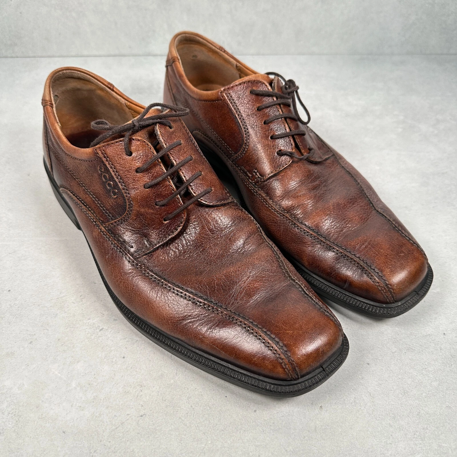 Scarpe eleganti Ecco mocassino uomo EU 43 US 10 marrone Helsinki pelle pizzo