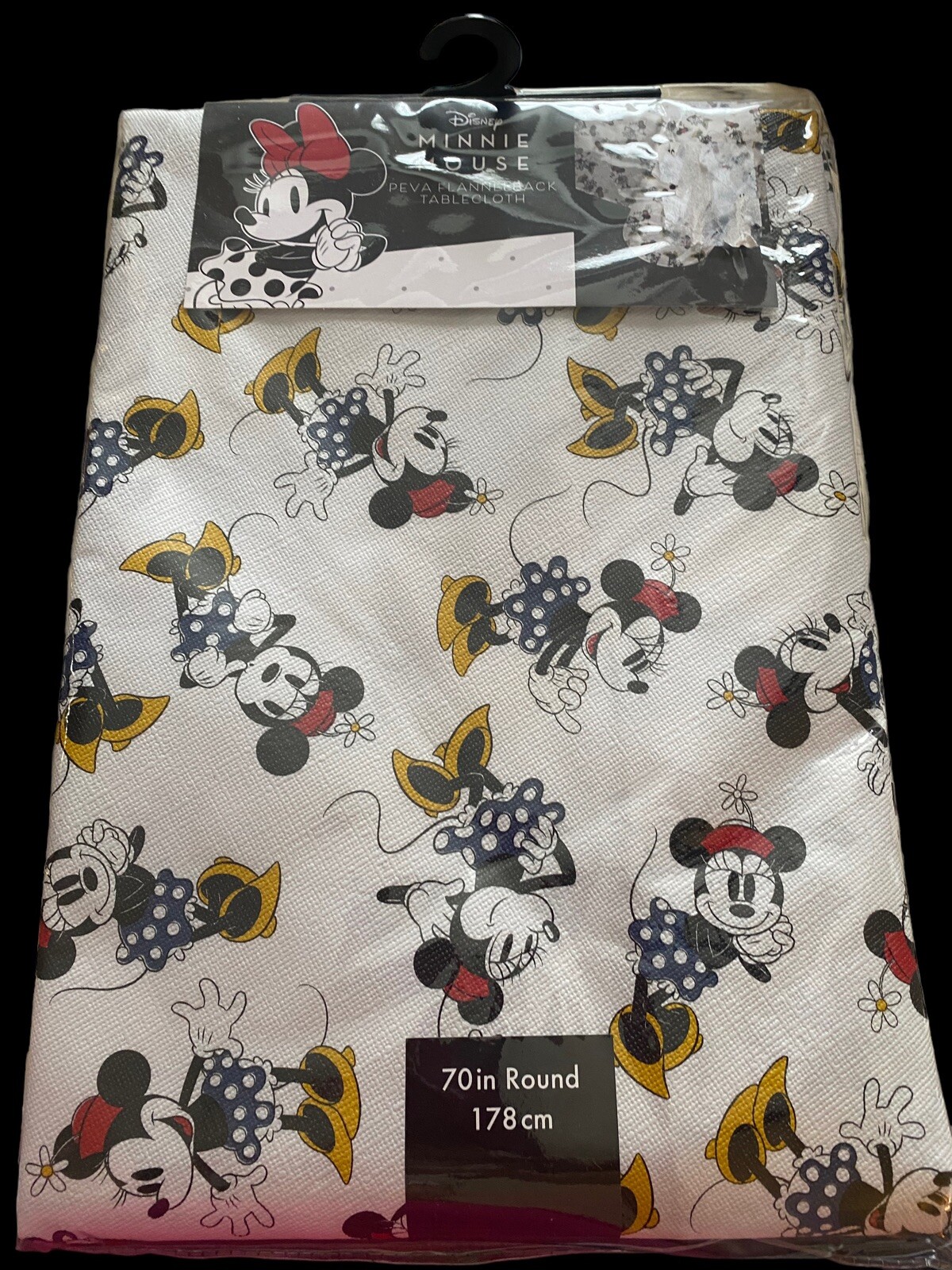 New Minnie Mouse Vinyl Tablecloth 70" Round 42887372337| eBay