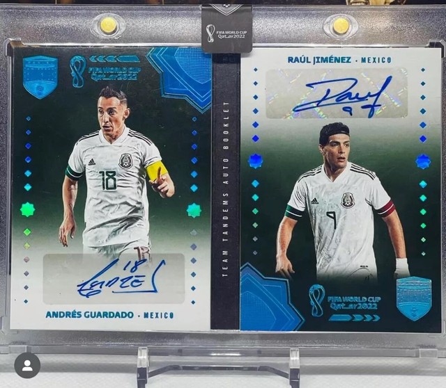 2022 Panini Eminence Andres Guardado Raul Jimenez Platinum Dual Auto 1/1 Mexico