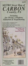Carbon County Pennsylvania Street Map by Franklin Maps
