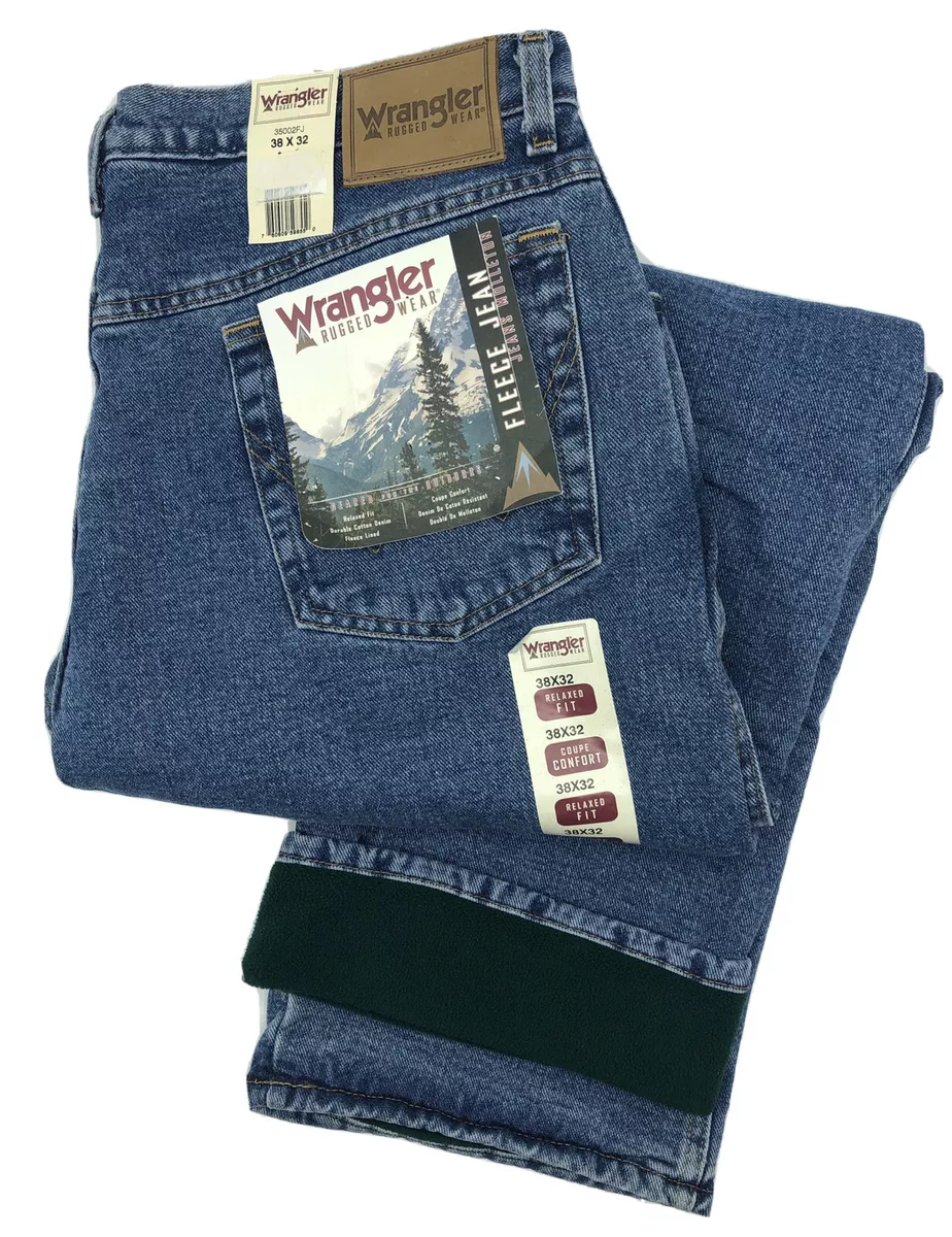 Fleece lined sales jeans for men