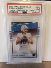 2020 Panini Chronicles Clearly Donruss Justin Herbert #RRJN Rookie PSA 9 #439