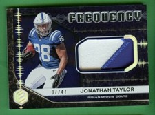JONATHAN TAYLOR 2020 ELEMENTS FREQUENCY ROOKIE PATCH /47 COLTS BADGERS