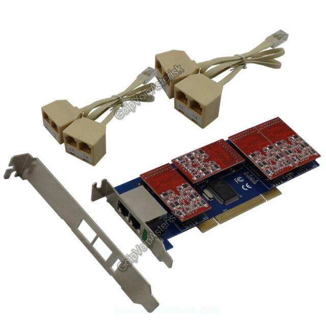 TDM800P 8FXO Asterisk card Low profile PCI card support trixbox elastix Freepbx