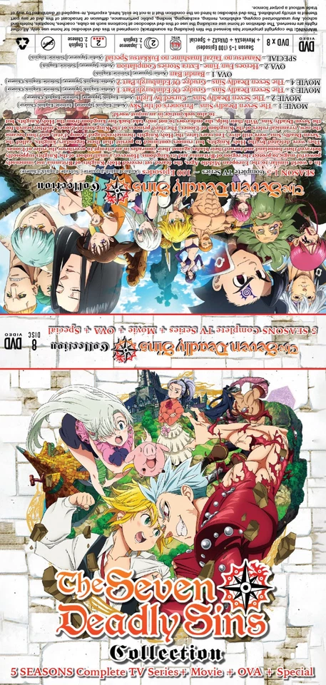 DVD ENGLISH DUBBED The Seven Deadly Sins Collection 5Season + 4Movie + 2OVA + SP - Image 2 of 2