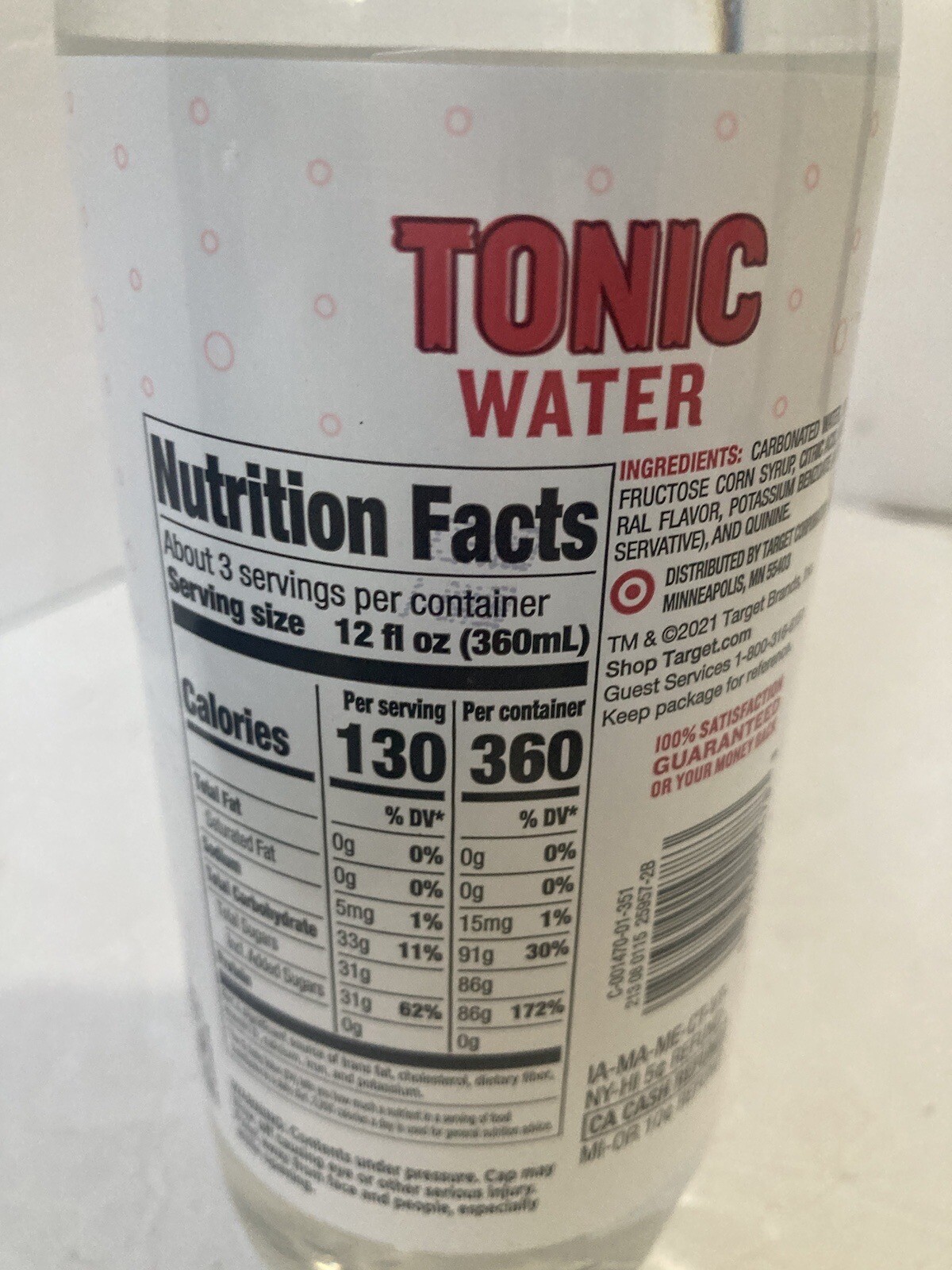 Lot of 10 tonic water 1 qt 1.8 fl oz Low Sodium market pantry eBay