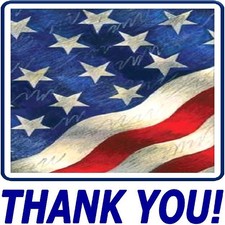 30 Custom Patriotic Flag Thank You Personalized Address Labels