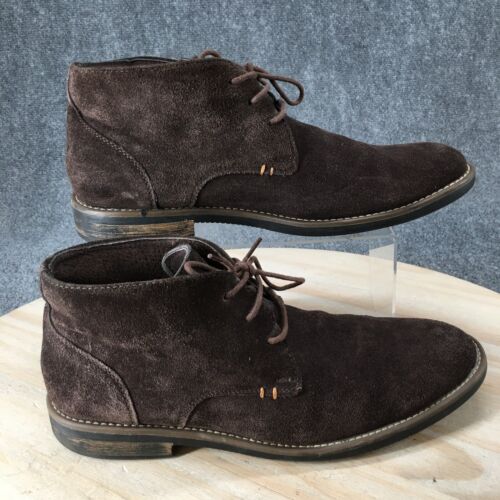 Bruno Marc Boots Mens 10 Classic Lace Up Chukka Ankle Bootie Brown Suede Comfort