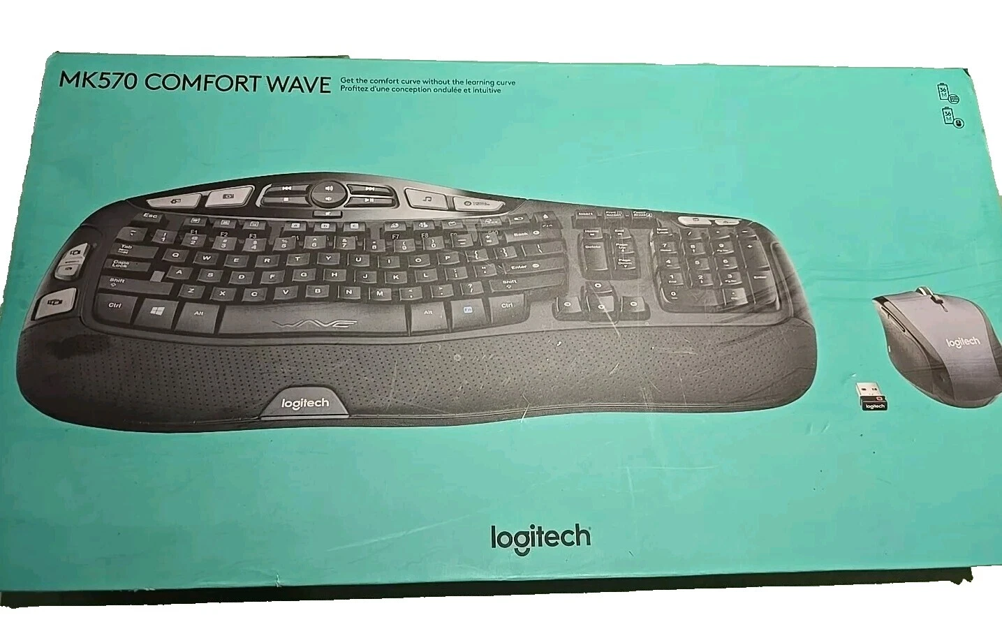 Logitech ergonómico paquetes de Teclado y Mouse de computadora