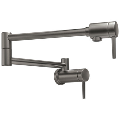 Delta Contemporary Wall Mount Pot Filler Black Stainless-Certified Refurbished