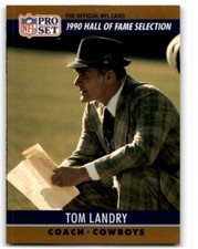 1990 PRO SET TOM LANDRY DALLAS COWBOYS #28