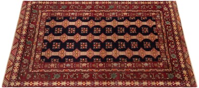 Tapis Persan Balouch Tissé Main - Dimensions 143x87 Cm, Laine Et Coton, Rouge, Occasion