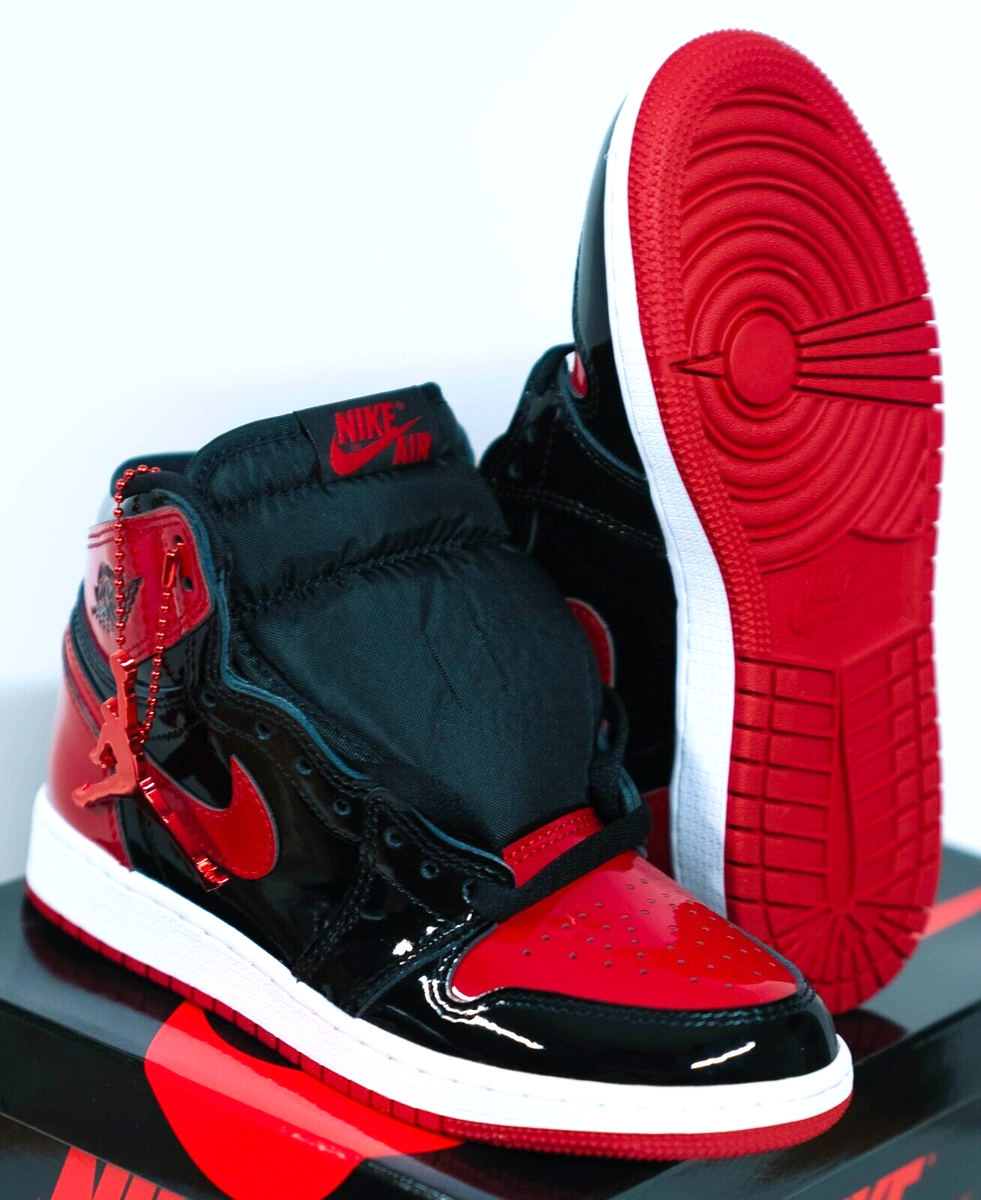 Nike Air Jordan 1 Retro High OG “Patent Bred” GS 555088-063 sz 3.5