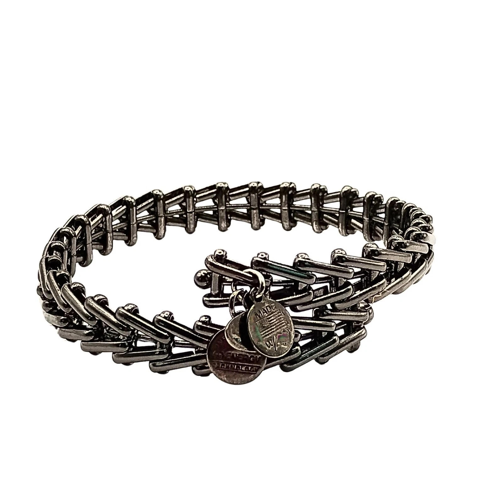 VALENTINO Bracciale donna Alex And Ani ematite avvolgente biker strega gotico spigoloso guarigione charm
