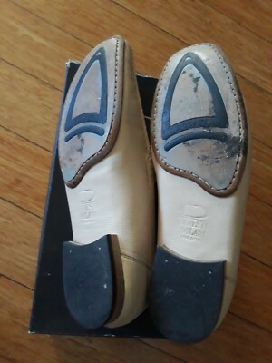 Chaussures D'été Ernesto Dolani Italie - Modèle Slip-on En Cuir Crème - Taille 44 (US 11) - Occasion Homme