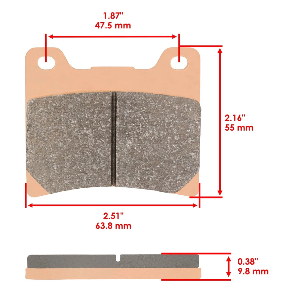 Sintered Front And Rear Brake Pads for Yamaha FZ700 FZX700 Fazer 700 1986 1987 — 第 2/4 张图片